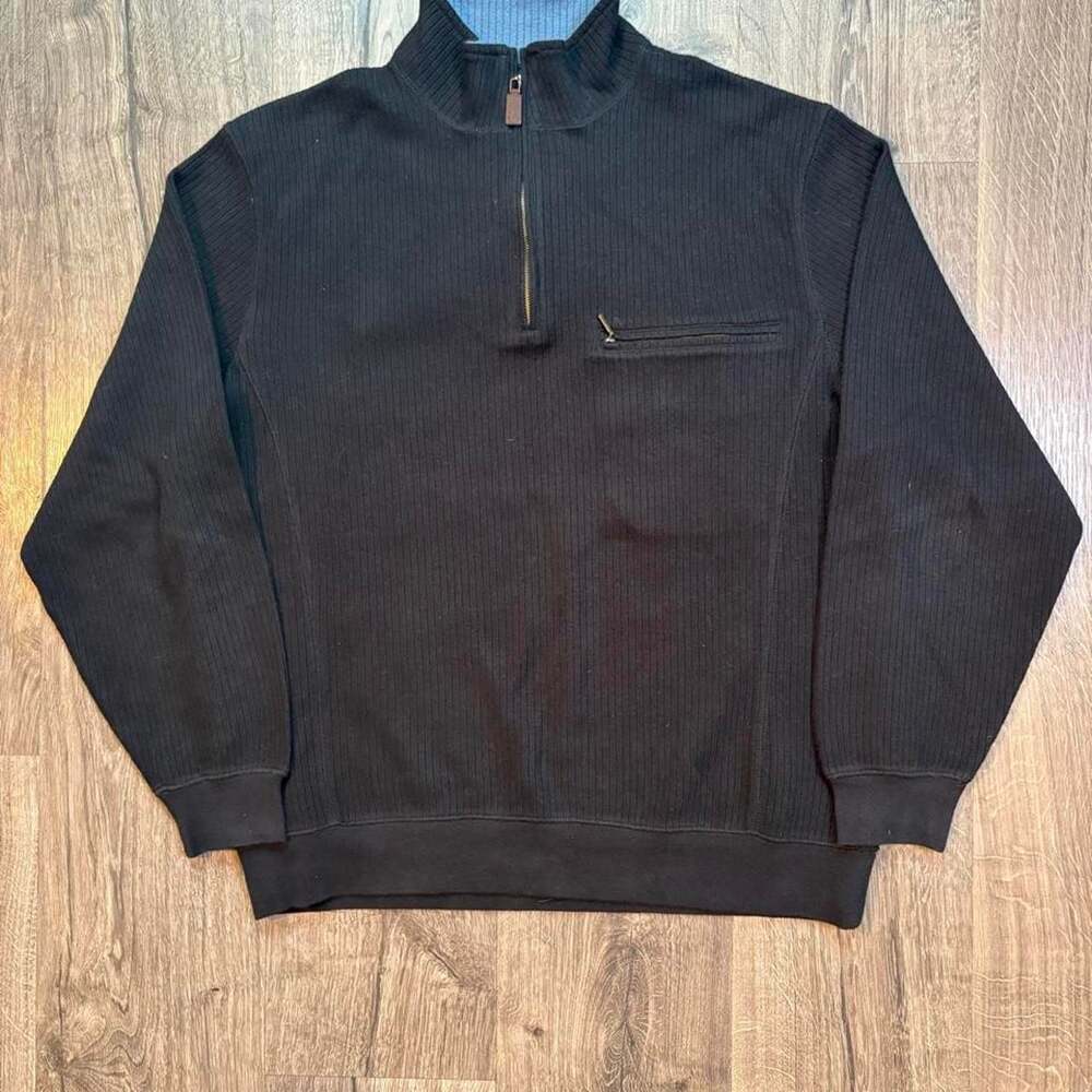 Pendleton Quarter Zip Ribbed Sweater Large